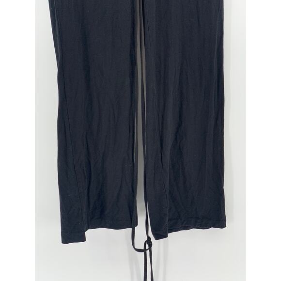 I.AM.GIA Women's Black Ruched Drawstring Relaxed-Fit Wide-Leg Pull-On Pant SZ S - Picture 6 of 10